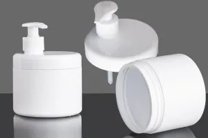 Petit pot en plastique de 500ml blanc ou transparent sans couvercle-6