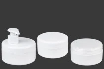 Petit pot en plastique de 250ml blanc ou transparent sans couvercle Petit pot en plastique de 250ml blanc ou transparent sans couvercle