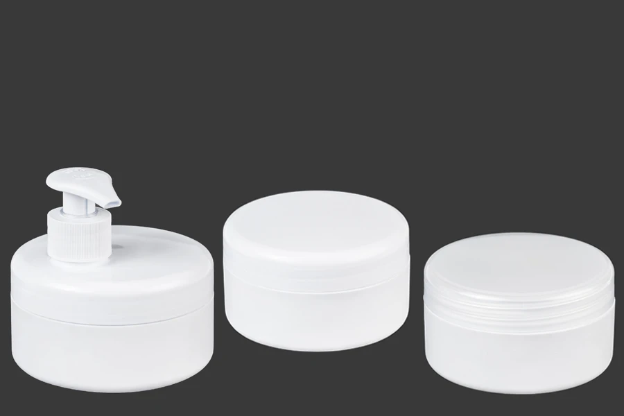 Petit pot en plastique de 250ml blanc ou transparent sans couvercle Petit pot en plastique de 250ml blanc ou transparent sans couvercle