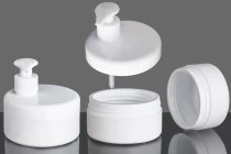 Petit pot en plastique de 250ml blanc ou transparent sans couvercle Petit pot en plastique de 250ml blanc ou transparent sans couvercle
