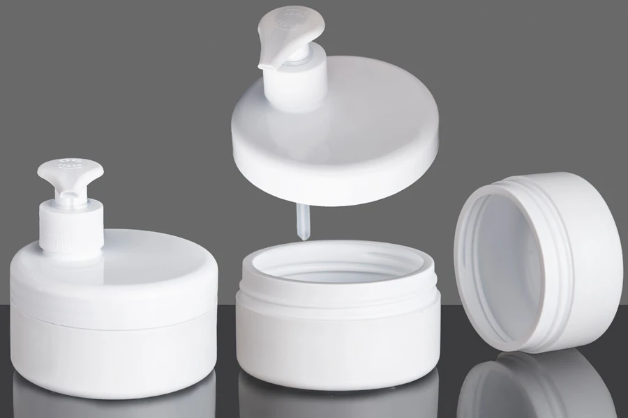 Petit pot en plastique de 250ml blanc ou transparent sans couvercle Petit pot en plastique de 250ml blanc ou transparent sans couvercle