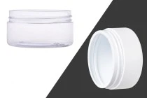 Petit pot en plastique de 250ml blanc ou transparent sans couvercle Petit pot en plastique de 250ml blanc ou transparent sans couvercle