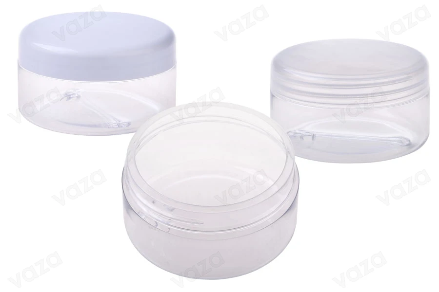 Transparent or white 250ml plastic jar without cap Transparent or white 250ml plastic jar without cap-image_group
