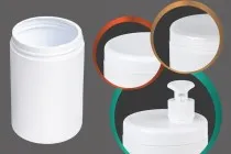 Βαζάκι πλαστικό λευκό 1000 ml - 12 τμχ