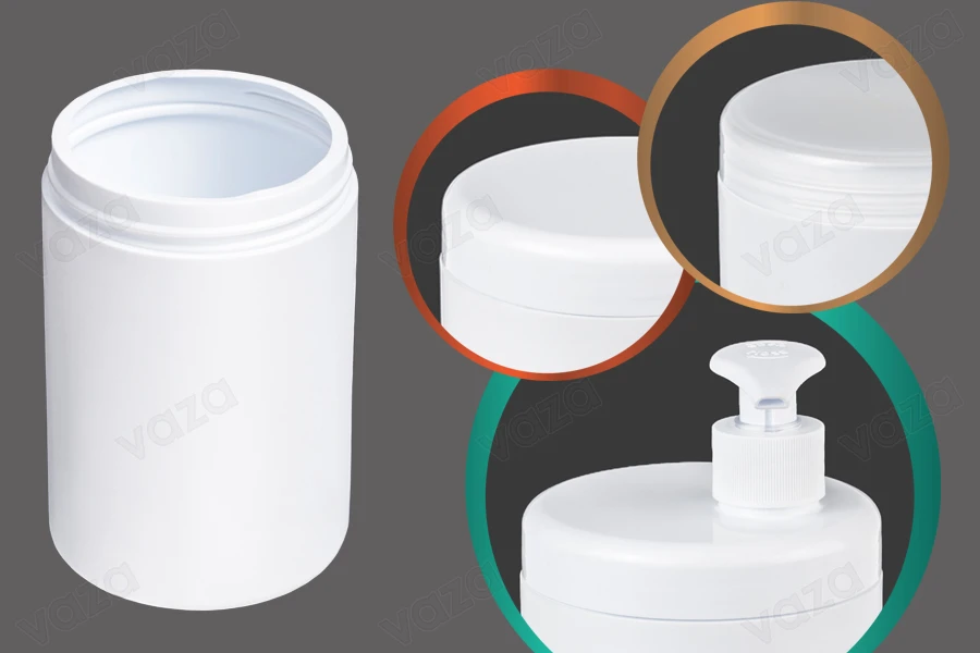 Βαζάκι πλαστικό λευκό 1000 ml - 12 τμχ-εικόνα_προϊοντική