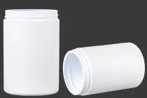 Βαζάκι πλαστικό λευκό 1000 ml - 12 τμχ