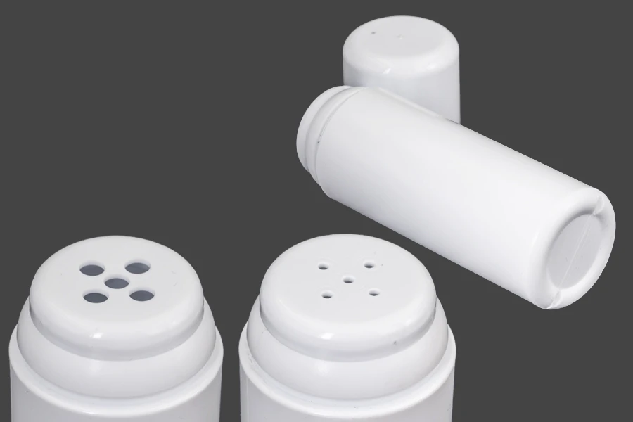 Kunststoffflasche 100 ml für Talkpuder ohne Deckel Kunststoffflasche 100 ml für Talkpuder ohne Deckel