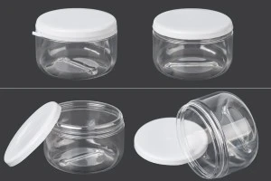 180ml plastic jar with white snap-on lid-1