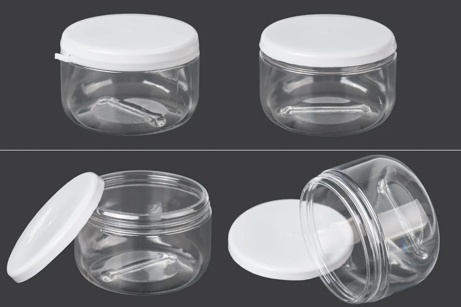 180ml plastic jar with white snap-on lid 180ml plastic jar with white snap-on lid