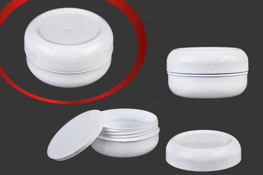 Βαζάκι πλαστικό λευκό 50 ml με παρέμβυσμα Βαζάκι πλαστικό λευκό 50 ml με παρέμβυσμα-εικόνα_προϊοντική