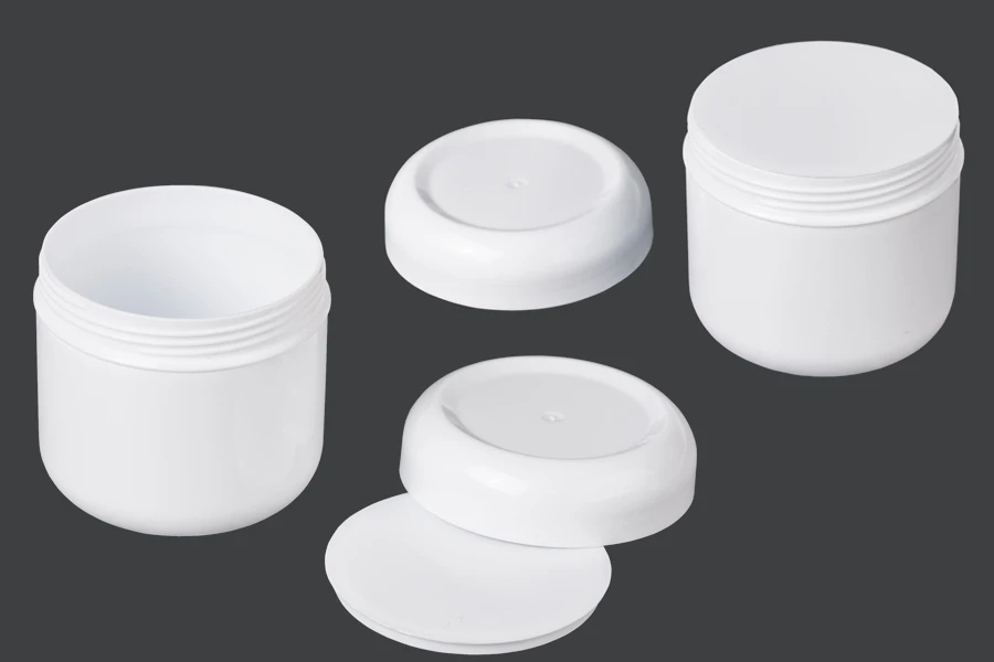 100ml white plastic jar with sealing disc