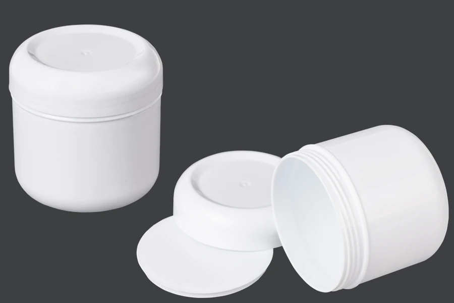 100ml white plastic jar with sealing disc