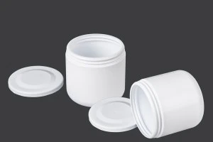 250ml white plastic jar with white snap-on lid-2