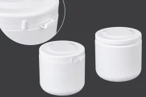 Βάζο πλαστικό 250 ml λευκό με καπάκι κουμπωτό λευκό Βάζο πλαστικό 250 ml λευκό με καπάκι κουμπωτό λευκό