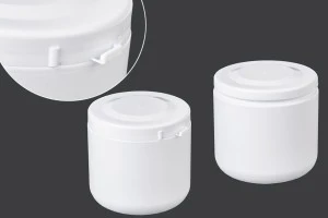250ml white plastic jar with white snap-on lid-3