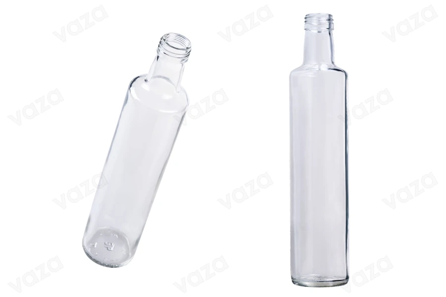 Μπουκάλι για ελαιόλαδο και ξύδι 500 ml Dorica διάφανο (PP 31.5) - 30 τμχ-εικόνα_διαστάσεις