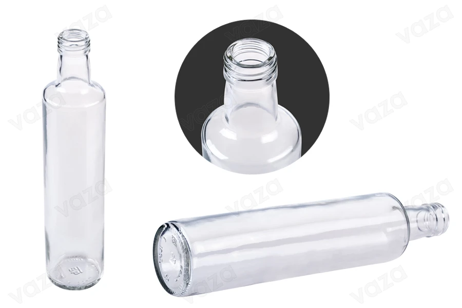 Μπουκάλι για ελαιόλαδο και ξύδι 500 ml Dorica διάφανο (PP 31.5) - 30 τμχ-εικόνα_σύνθεση