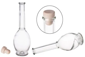 Σφαιρικό μπουκάλι για ποτά 200 ml με φελλό Φ15,5-1