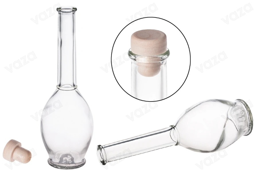 Kugelförmige Flasche mit 200ml mit Korken f15,5-εικόνα_προϊοντική