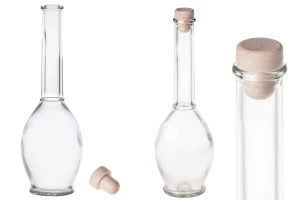 Σφαιρικό μπουκάλι για ποτά 200 ml με φελλό Φ15,5-2