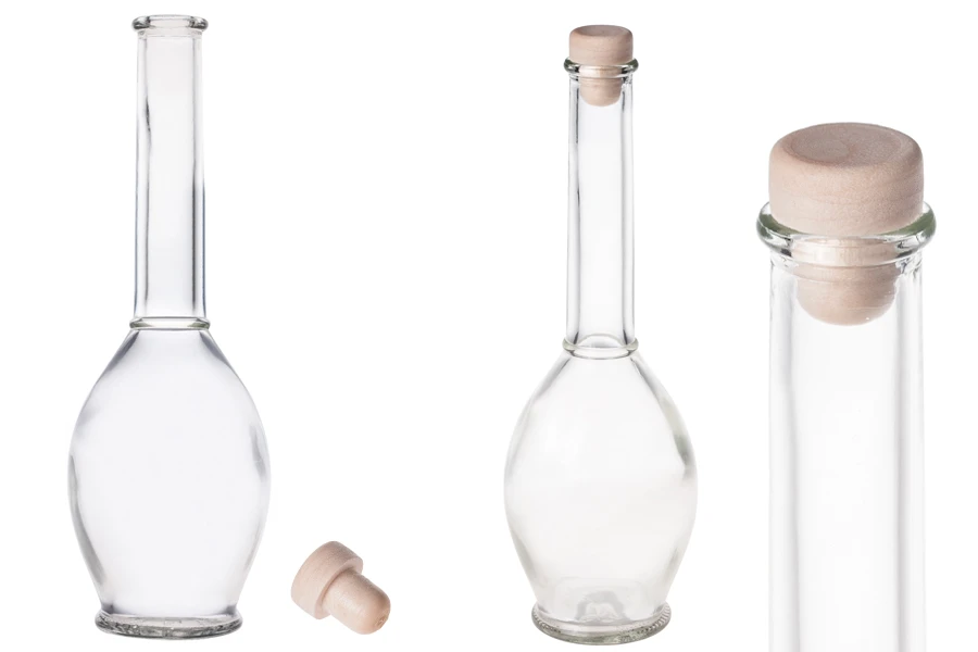 Σφαιρικό μπουκάλι για ποτά 200 ml με φελλό Φ15,5 Σφαιρικό μπουκάλι για ποτά 200 ml με φελλό Φ15,5