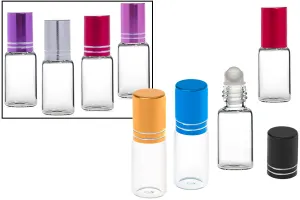 Flacon roll-on en verre de 5 ml en différentes couleurs-1