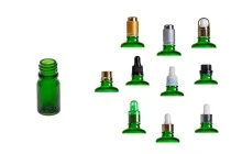 Γυάλινο μπουκαλάκι για αιθέρια έλαια 5 ml πράσινο με στόμιο PP18 Γυάλινο μπουκαλάκι για αιθέρια έλαια 5 ml πράσινο με στόμιο PP18