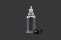Μπουκαλάκι πλαστικό 30 ml με καπάκι CRC και πλαστικό dropper για ηλεκτρονικό τσιγάρο - 50 τμχ