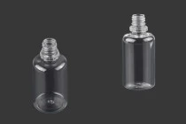 Μπουκαλάκι πλαστικό 30 ml με καπάκι CRC και πλαστικό dropper για ηλεκτρονικό τσιγάρο - 50 τμχ