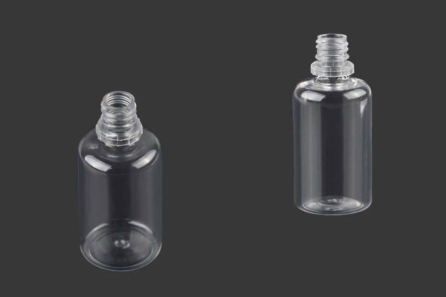 Μπουκαλάκι πλαστικό 30 ml με καπάκι CRC και πλαστικό dropper για ηλεκτρονικό τσιγάρο - 50 τμχ