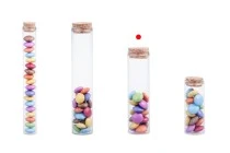 Éprouvette en verre avec liège pour bonbonnière Tubes en verre avec bouchon pour mariage - baptême Éprouvette en verre avec liège pour bonbonnière Tubes en verre avec bouchon pour mariage - baptême