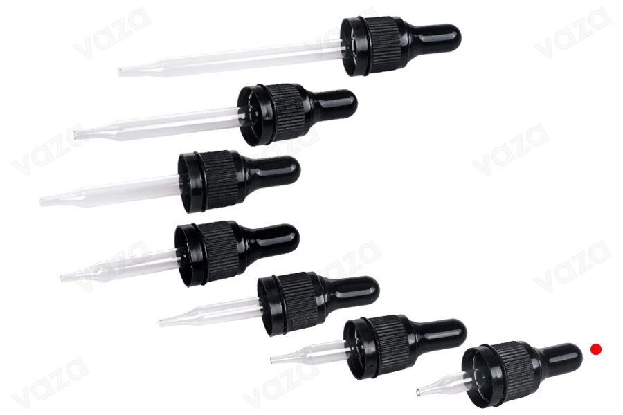 5 ml nipple dropper with black narrow tamper-proof cap and black or transparent rubber head - packed per piece-image_dimensions