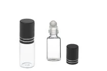 Γυάλινο φιαλίδιο roll-on 5ml σε διάφορα χρώματα