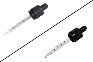 Σταγονομετρητής 50 ml με μύτη, ασφάλεια CRC και διαβάθμιση κατάλληλη και για ηλεκτρονικό τσιγάρο - πιπίλα σε μαύρο ΜΑΤ ή γυαλιστερό σε ατομική συσκευασία