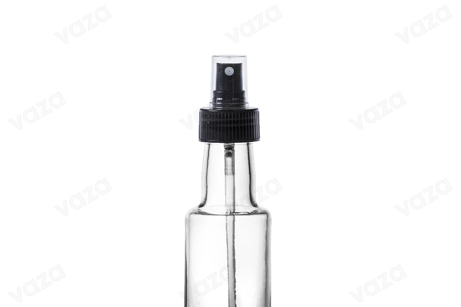 Transparent 250ml Dorica glass bottle for olive oil and vinegar with PP31.5 finish - available in a package with 50 pcs-εικόνα_διαστάσεις