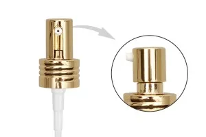 Aluminum cream dispenser pump with PP24 finish and cap-3