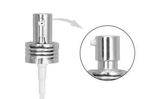 Aluminum cream dispenser pump with PP28 finish and cap-3