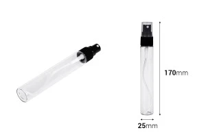 Σωλήνας γυάλινος 50 ml με μαύρο πλαστικό σπρέι για ψεκασμό-2