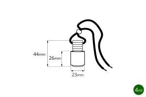 Autoduft Flasche 4ml zylindrisch mit Holzdeckel, in einer Packung mit 25 Stücken-3