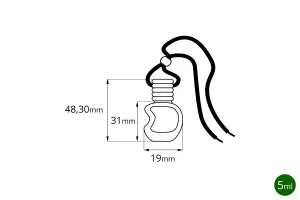 Auto Parfüm Flasche 5 ml Apfel und Kappe - 25 Stk-3