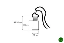 Μπουκαλάκι για αρωματικό αυτοκινήτων 4ml τετράγωνο με ξύλινο καπάκι και τάπα - 25 τμχ Μπουκαλάκι για αρωματικό αυτοκινήτων 4ml τετράγωνο με ξύλινο καπάκι και τάπα - 25 τμχ