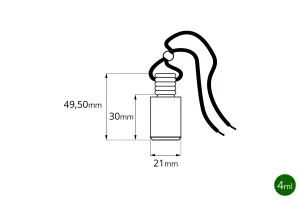 Autoduft-Flasche 4 ml viereckig mit Holzdeckel, in einer Packung mit 25 Stücken-2