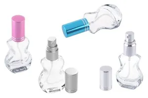 Mini 10ml guitar shape perfume bottle with cap with silver stripe detail on the cap-1
