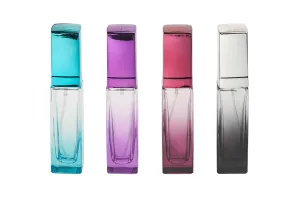Flacone da profumo in vetro da 20 ml in diversi colori degradè con spray e tappo-1