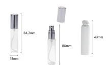 Μπουκαλάκια 10 ml με σπρέι για αρώματα γυάλινο με καπάκι αλουμινίου - 6 τμχ Μπουκαλάκια 10 ml με σπρέι για αρώματα γυάλινο με καπάκι αλουμινίου - 6 τμχ