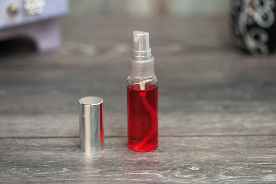 Glasparfümflakon 30 ml mit Kunststoffzerstäuber und Aluminiumverschluss – (Mindestbestellmenge 1 Karton)-