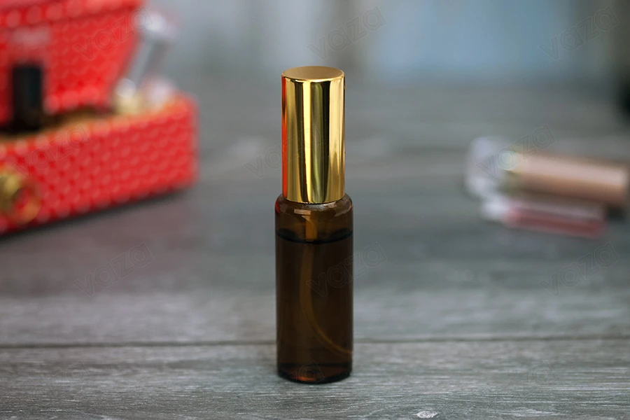 Flacon de parfum en verre de 30 ml de couleur caramel Flacon de parfum en verre de 30 ml de couleur caramel-photo_groupe