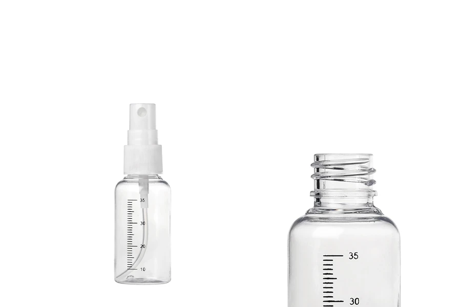Μπουκαλάκια πλαστικά 35 ml με σπρέι για άρωμα - 12 τμχ Μπουκαλάκια πλαστικά 35 ml με σπρέι για άρωμα - 12 τμχ