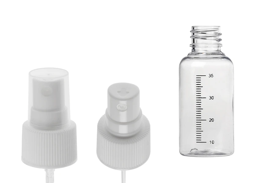 Μπουκαλάκια πλαστικά 35 ml με σπρέι για άρωμα - 12 τμχ Μπουκαλάκια πλαστικά 35 ml με σπρέι για άρωμα - 12 τμχ