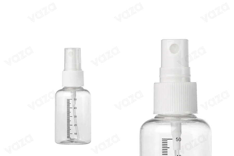 Μπουκαλάκια πλαστικά 50 ml με σπρέι για άρωμα - 12 τμχ Μπουκαλάκια πλαστικά 50 ml με σπρέι για άρωμα - 12 τμχ-εικόνα_προϊοντική